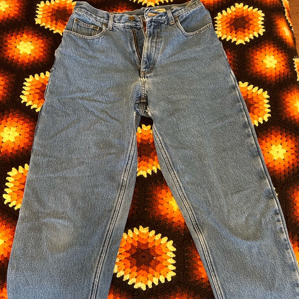 Size 8 Eddie Bauer Flannel Lined Vintage Jeans
